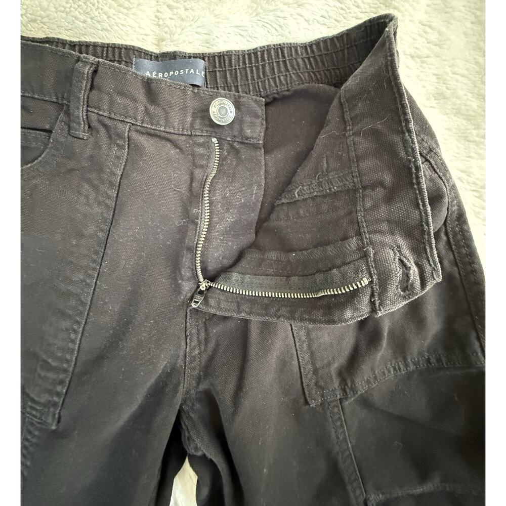 Aeropostale Utility Cargo Black Pants Women’s Size Small 28x30 Black - Picture 3 of 6